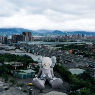 Kaws teddy bear wallpaper