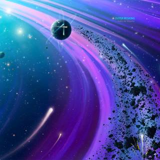 Purple and cyan wallpaper