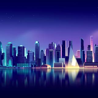 City silhouette wallpaper