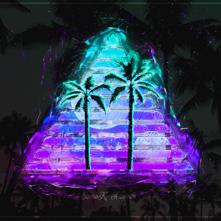 Purple and cyan wallpaper