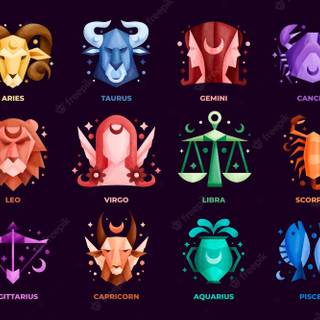 Zodiac symbols wallpaper
