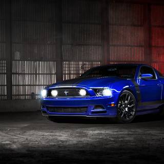 Mustang blue wallpaper