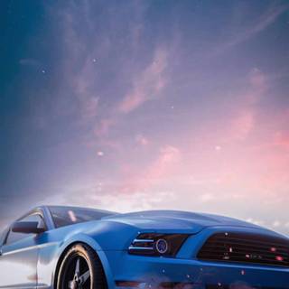 Mustang blue wallpaper