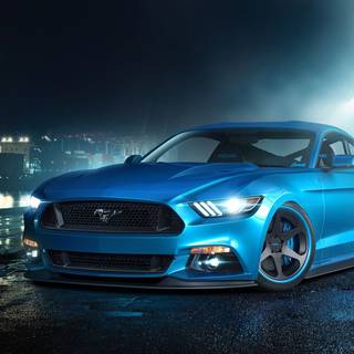 Mustang blue wallpaper