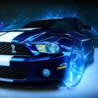 Mustang blue wallpaper