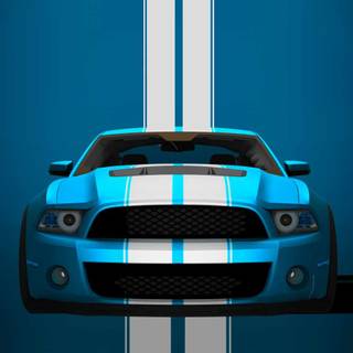 Mustang blue wallpaper