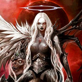 Half angel wallpaper