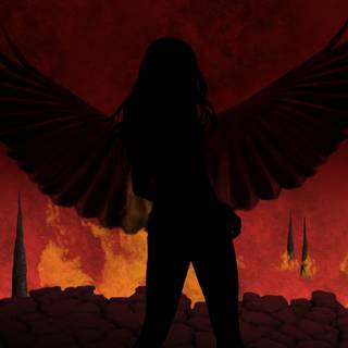 Half angel wallpaper