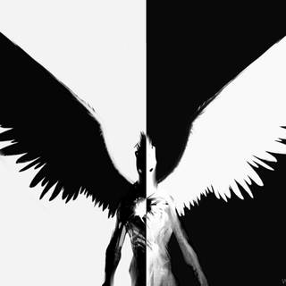 Half angel wallpaper