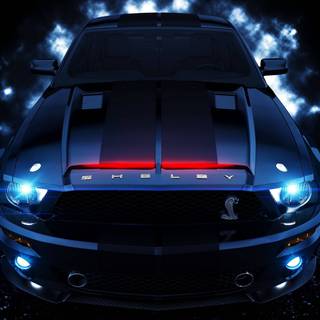 Mustang blue wallpaper