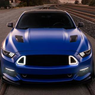 Mustang blue wallpaper