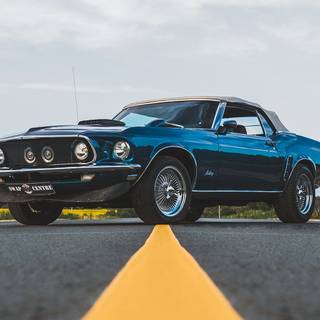 Mustang blue wallpaper