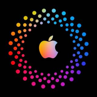 iPhone logo colored wallpaper