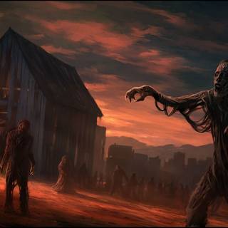 Desktop zombie art wallpaper