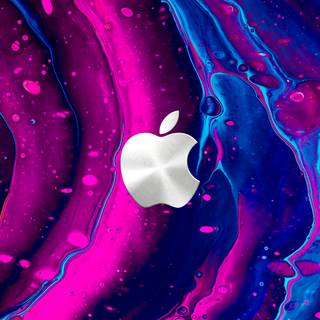 iPhone logo colored wallpaper