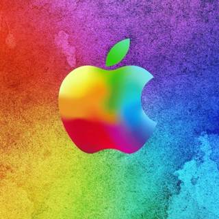 iPhone logo colored wallpaper