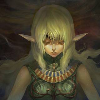 Anime girl meditation desktop wallpaper