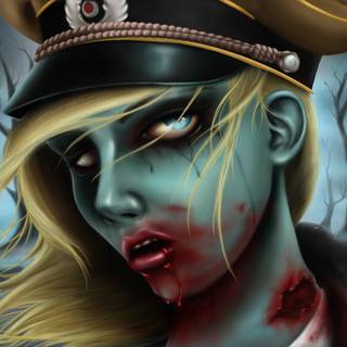 Desktop zombie art wallpaper