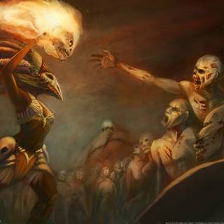 Desktop zombie art wallpaper