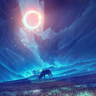 Blue anime nature wallpaper