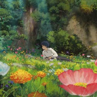 Aesthetic anime spring wallpaper