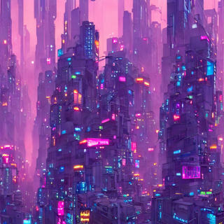 Cyberpunk city retro wallpaper