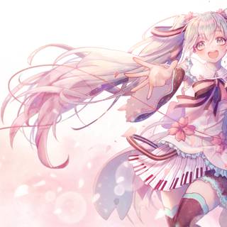 Sakura Hatsune Miku wallpaper
