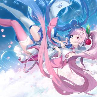 Sakura Hatsune Miku wallpaper