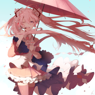 Sakura Hatsune Miku wallpaper