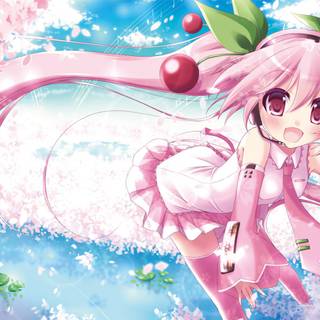Sakura Hatsune Miku wallpaper