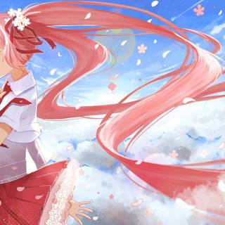 Sakura Hatsune Miku wallpaper