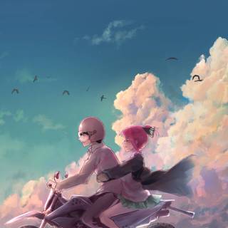 Aesthetic cartoon PC wallpaper