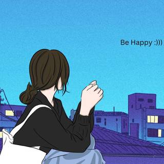 Aesthetic cartoon PC wallpaper