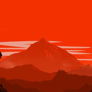 Firewatch red wallpaper