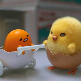 Shakipiyo and Gudetama wallpaper