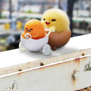 Shakipiyo and Gudetama wallpaper