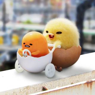 Shakipiyo and Gudetama wallpaper