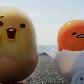 Shakipiyo and Gudetama wallpaper