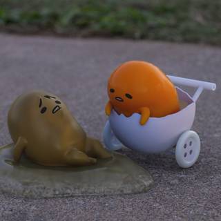 Shakipiyo and Gudetama wallpaper