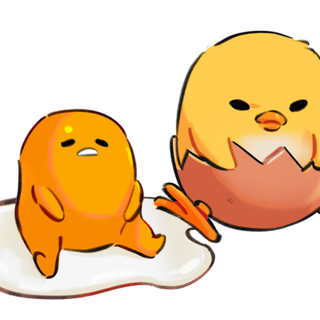 Shakipiyo and Gudetama wallpaper