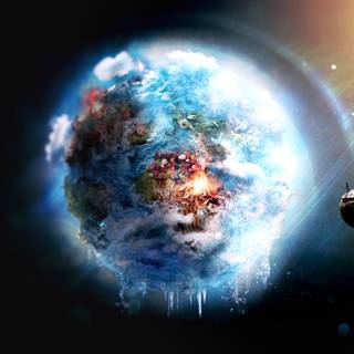 Destroyed Earth wallpaper