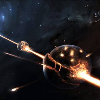 Destroyed Earth wallpaper