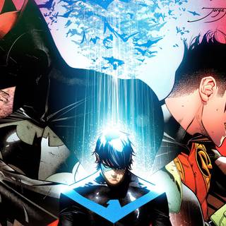 Batman and Nightwing wallpaper