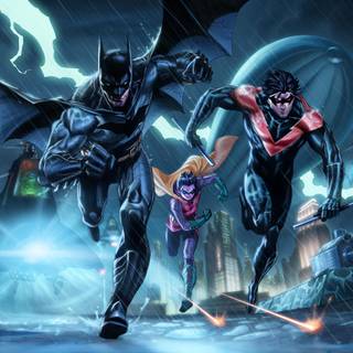 Batman and Nightwing wallpaper