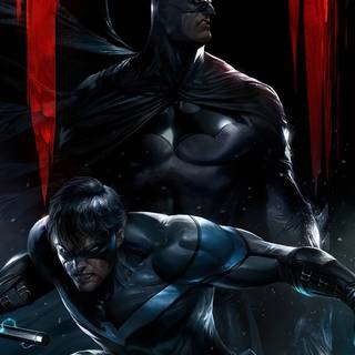 Batman and Nightwing wallpaper