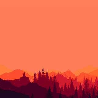 Orange landscape wallpaper