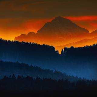 Orange landscape wallpaper