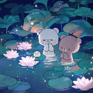 Chibi bear wallpaper