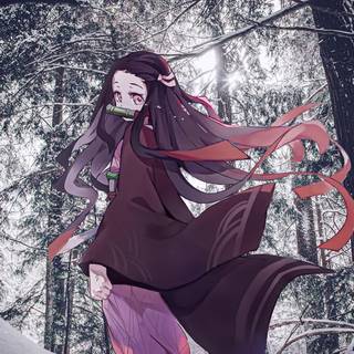 Sad Nezuko wallpaper