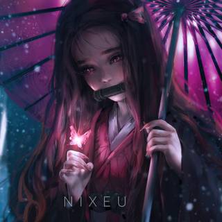 Sad Nezuko wallpaper